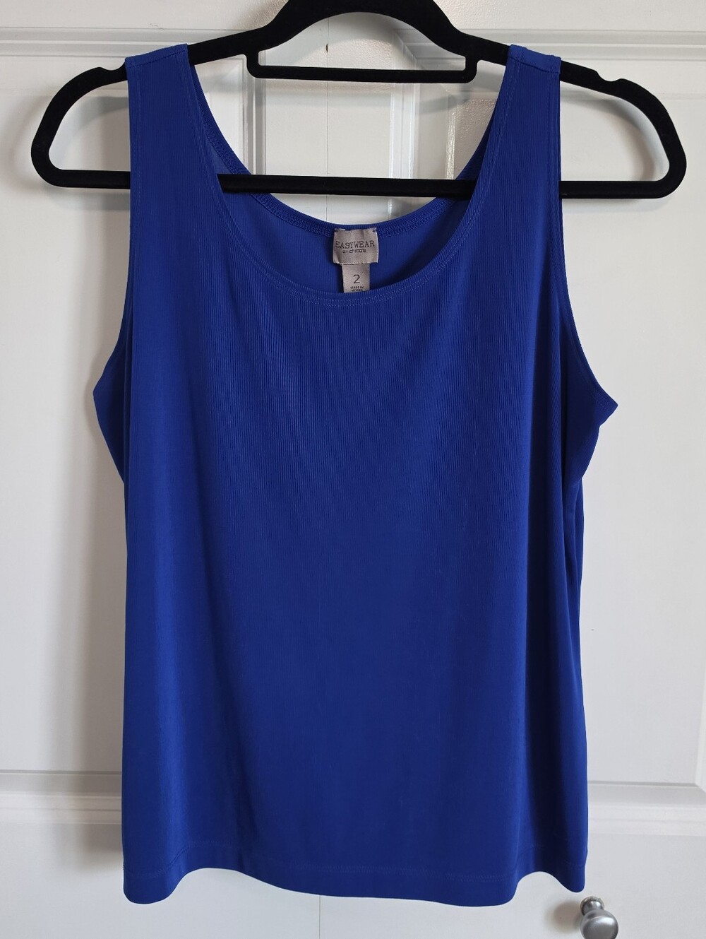 Chico's Royal Blue Scoop Neck Tank large perfect base layer